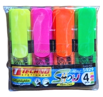 POCHETTE DE 04 MARQEUR FLUO SURLIGNEUR SHOW TECHNO 5929 