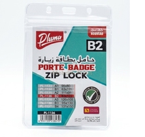PORTE BADGE  PLUMA  B2  ZIP B002 PLUMA PL-1136 