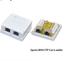 Prise reseau APPARENTE CAT6e /2 PORT 