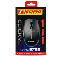 SOURIS GAMMING RGB S/FIL WERLESS  CLICKY  NOIR  TECHNO 8725 