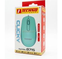 SOURIS USB  CLICKY MULTI COULEUR TECHNO 8715 