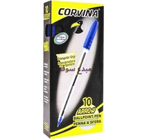 STYLO BILLE B/N/R 1.0MM 10PCS CORVINA 42725/02 