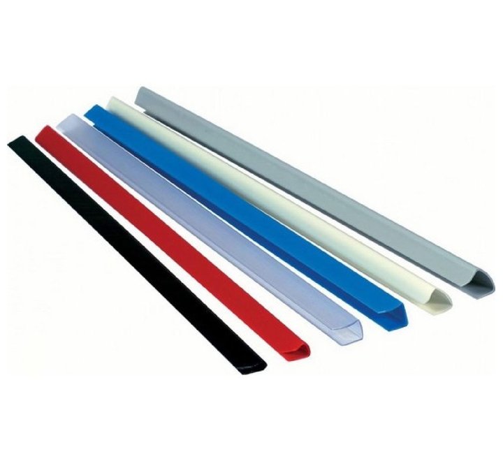 Elba Lot De 100 Bandes De Reliure Plastique Vert - 150x35 Mm - Pour Relier Documents A4