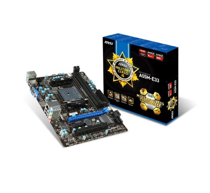 Carte Mère MSI A55M-P33 Pour AMD – Format Micro-ATX, Neuve Sous Blister, Composant PC