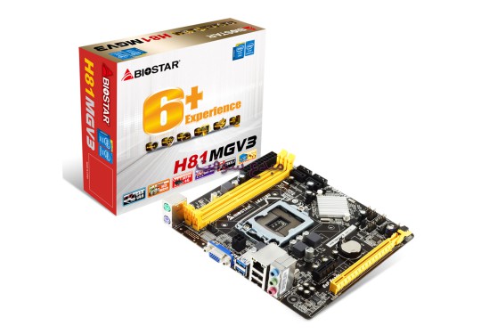 CARTE MERE  BIOSTAR  H81MGV3  DDR3 6+ 
	Support the Intel 4th...