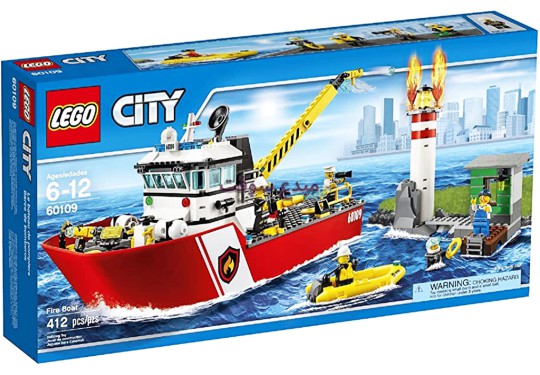 LEGO ORIGNAL Le bateau des pompiers 60109 
	
		
			dimensions du produit...