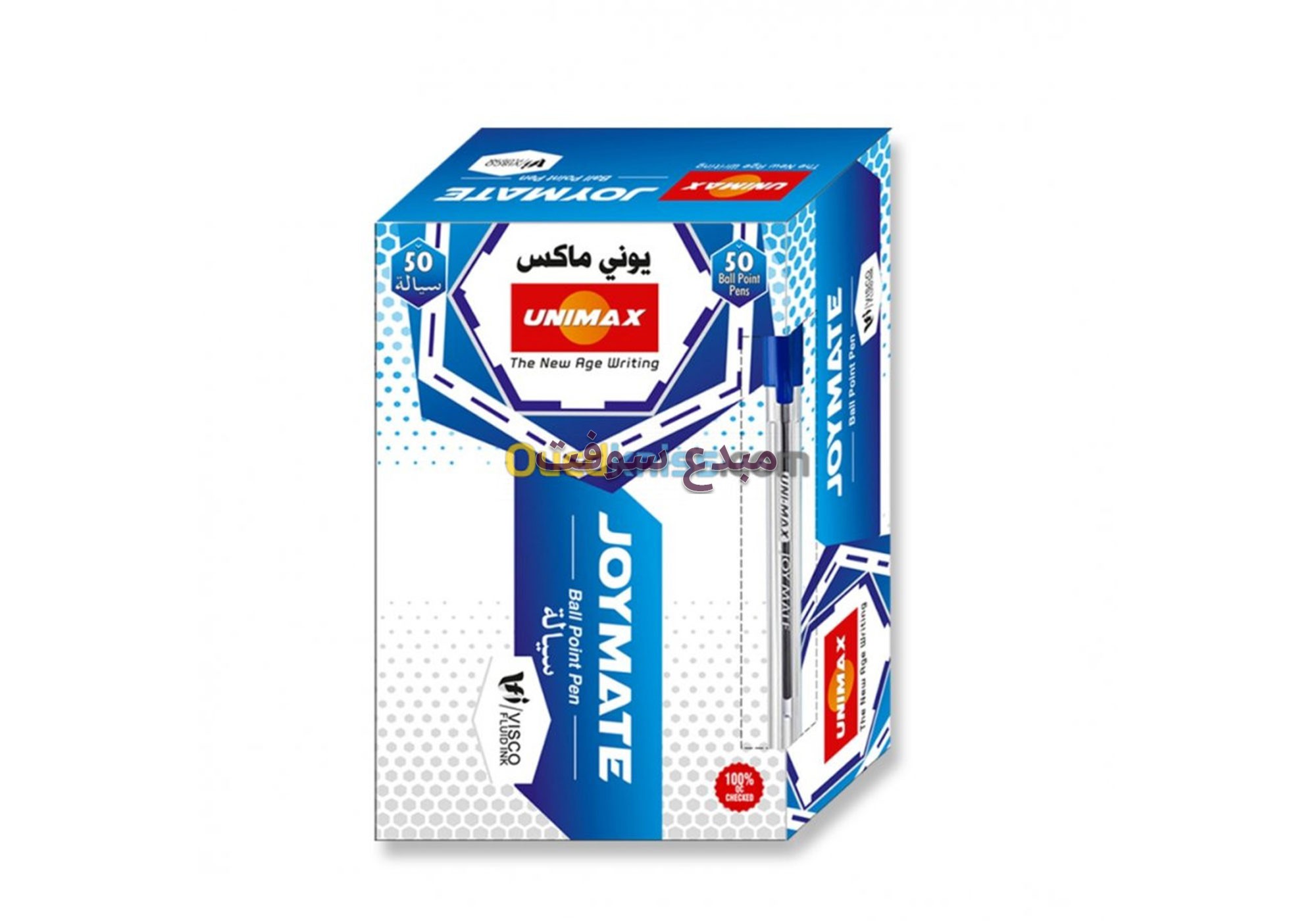 Mobdisoft. STYLO BILLE 1MM B/N/V/R UNIMAX JOY MATE